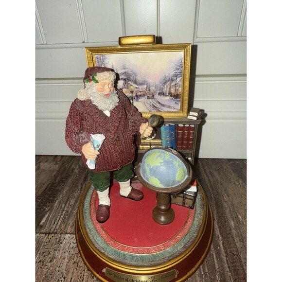 2004 Thomas Kinkade Santa Claus Figurine The Wonder of Christmas Decor - Picture 2 of 4